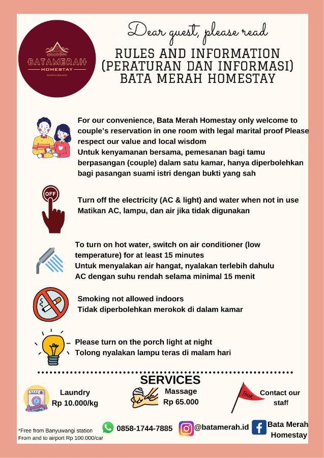 Bata Merah Homestay Banyuwangi  Extérieur photo